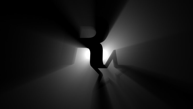 silhouette of a person in light
