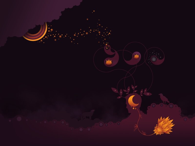 Silhouette of a Person — Purple, Dreamy, Night