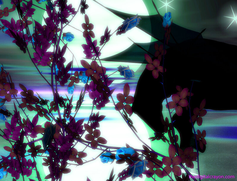 Silhouette of a Person — Purple, Dreamy