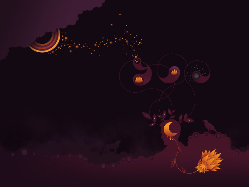 Silhouette of a Person — Purple, Mystical