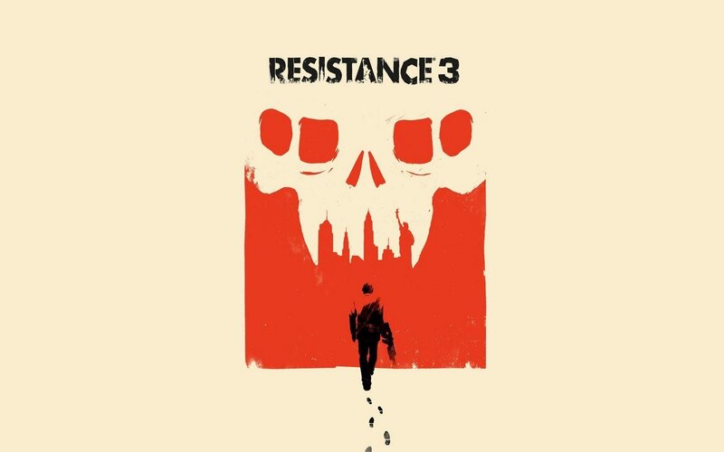 Silhouette of a Person — Red, Dramatic, Illustration, Skull
