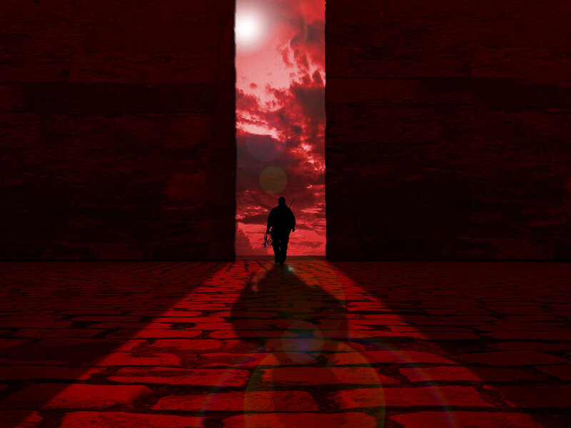 Silhouette of a Person — Red