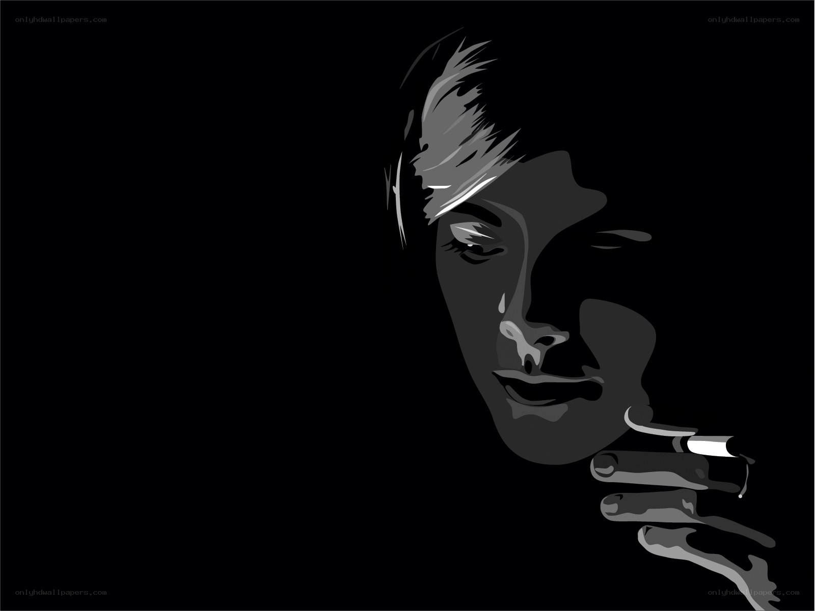 silhouette of a person smoking