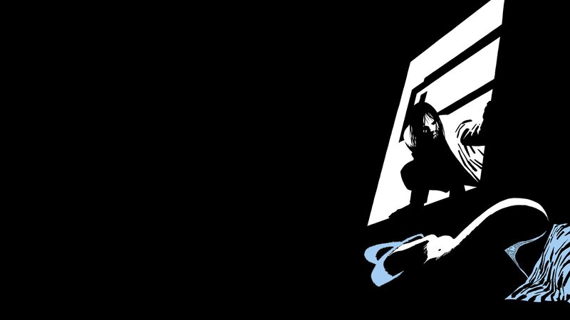 silhouette of a person with bird