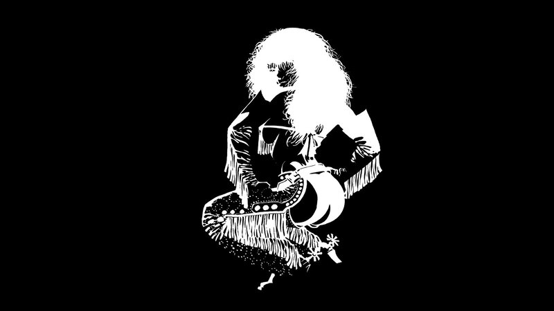 silhouette of a person with long hair