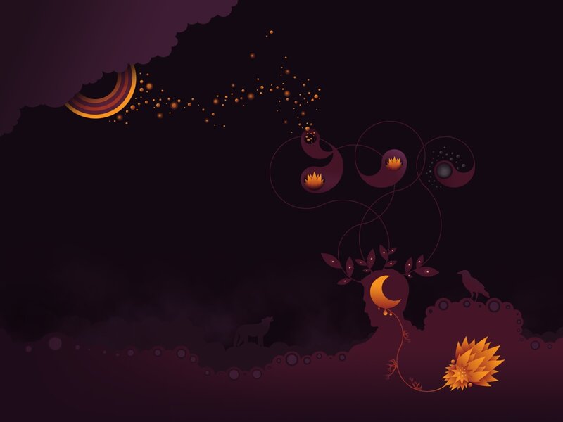 Silhouette of a Person with Moon
