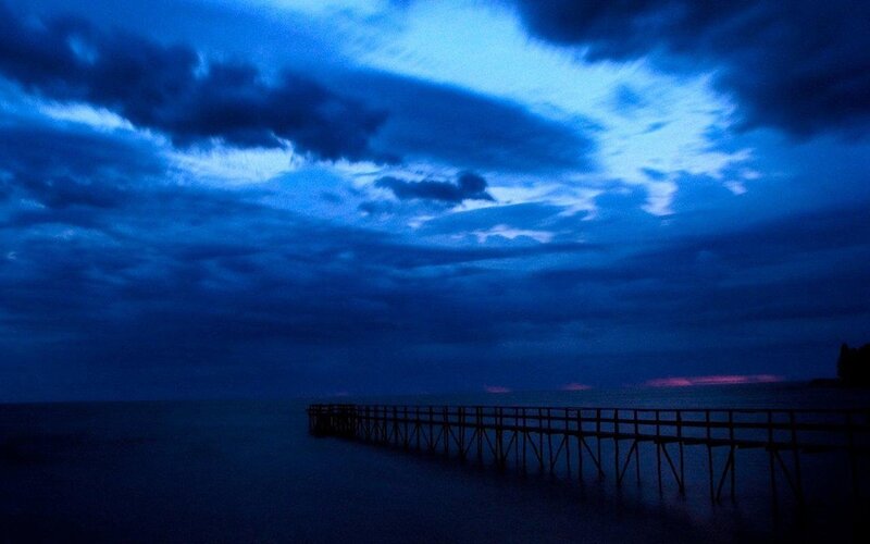 Silhouette of a Pier