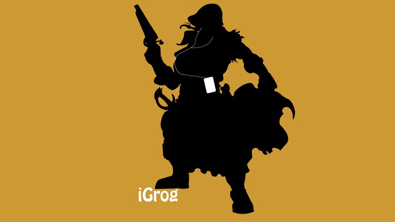 Silhouette of a Pirate — Black