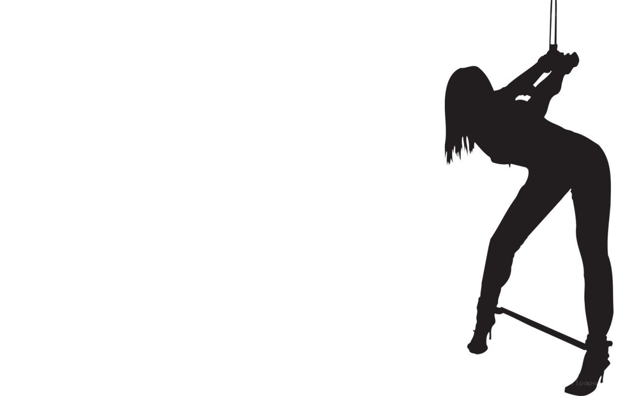 silhouette of a pole dancer