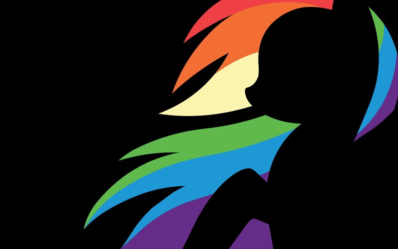 Silhouette of a Pony — Black, Dynamic