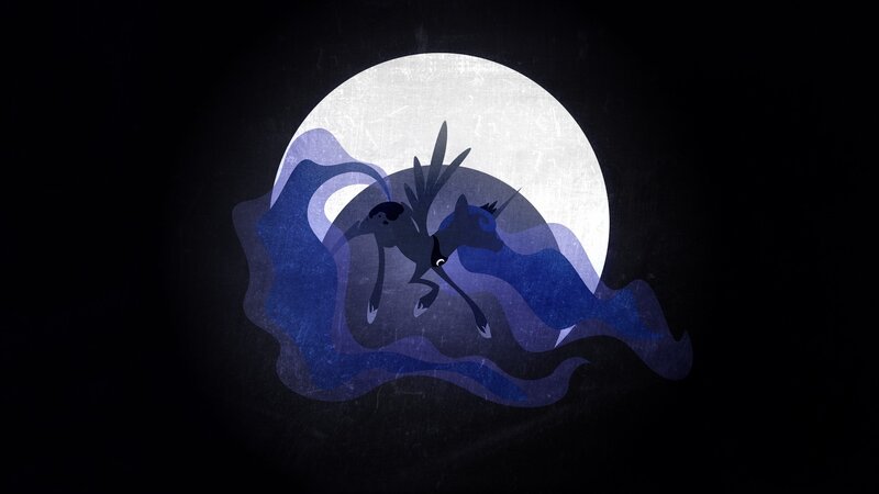 Silhouette of a Pony — Blue, Dramatic