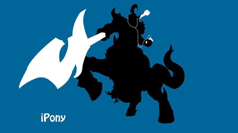Silhouette of a Pony — Blue
