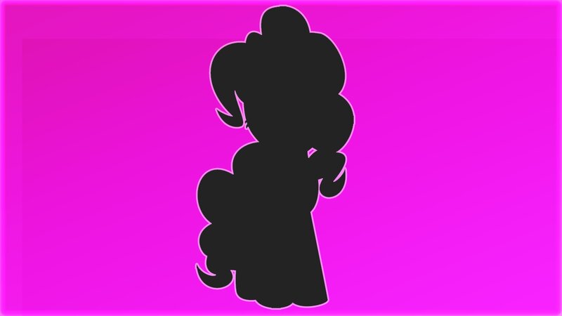 silhouette of a pony character