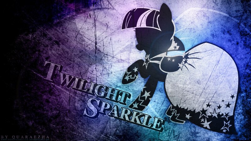 Silhouette of a Pony — Purple, Dramatic, Digital Art, Stars