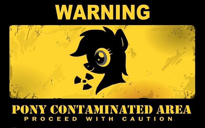 Silhouette of a Pony — Yellow, Cautionary