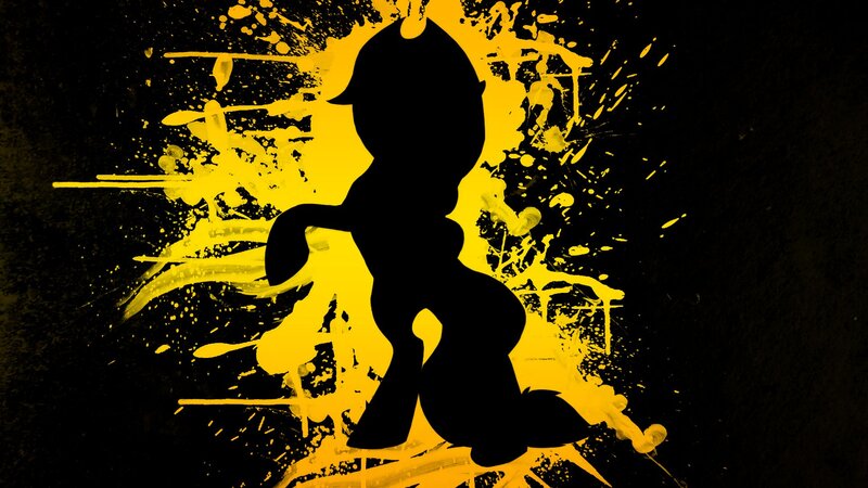 Silhouette of a Pony — Yellow