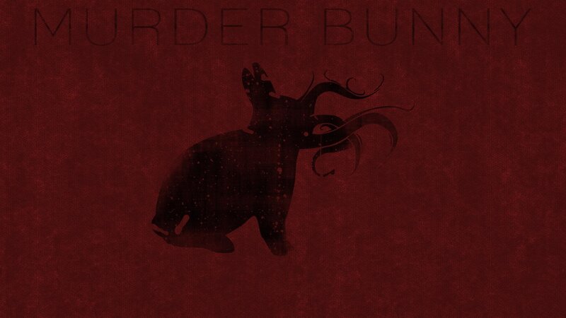 Silhouette of a Rabbit — Red