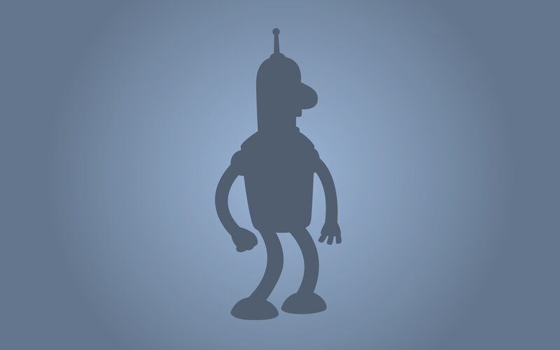 Silhouette of a Robot — Gray