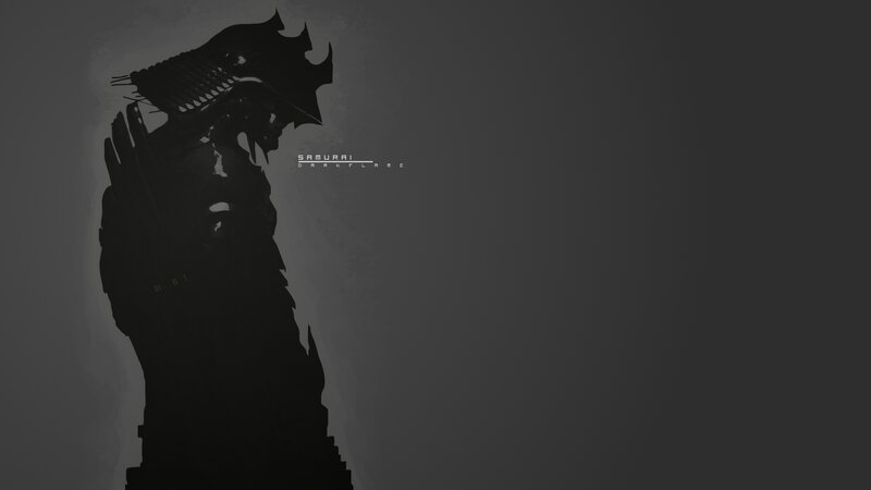 Silhouette of a Samurai — Black