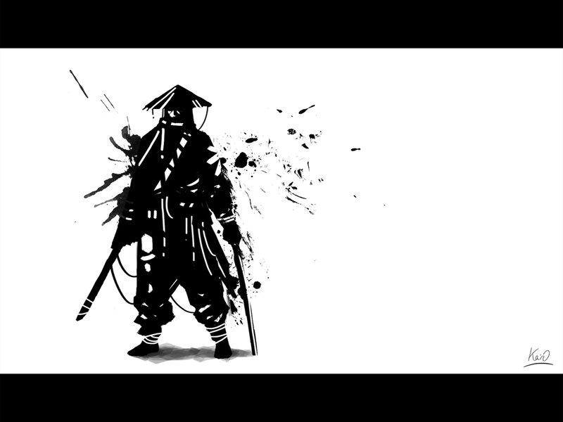 Silhouette of a Samurai