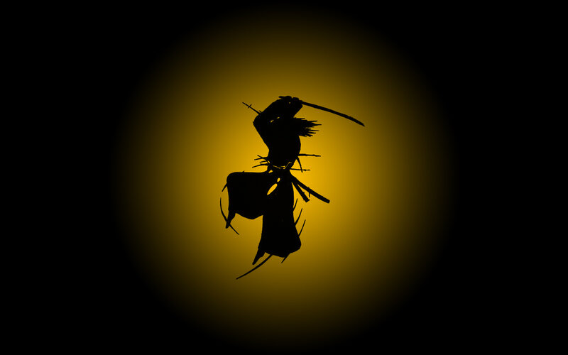 silhouette of a samurai warrior