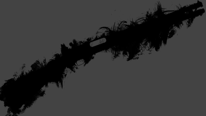 silhouette of a shotgun