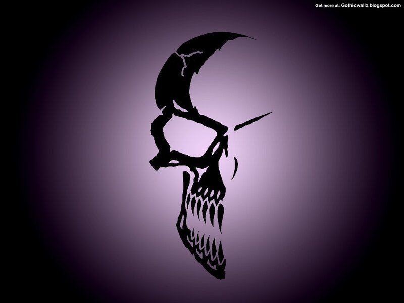 Silhouette of a Skull — Black, Dark