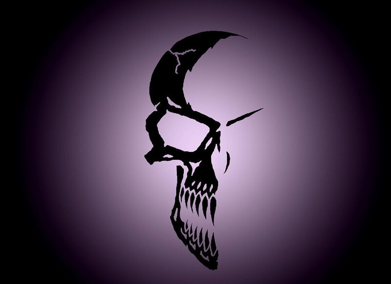Silhouette of a Skull