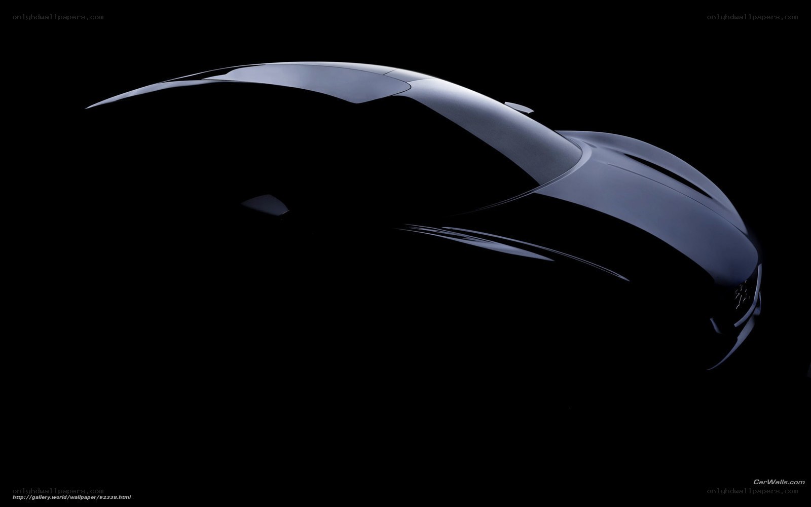 silhouette of a sleek car