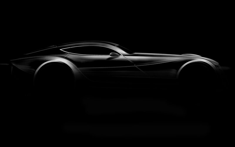 silhouette of a sleek sports car