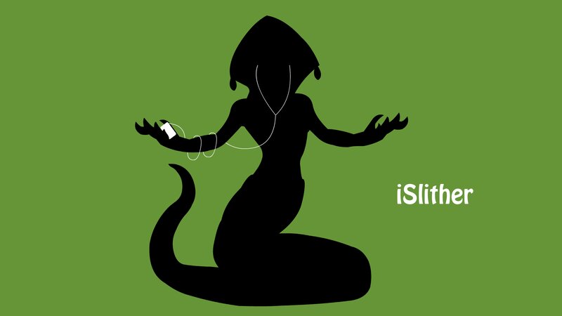 Silhouette of a Snake-like Figure