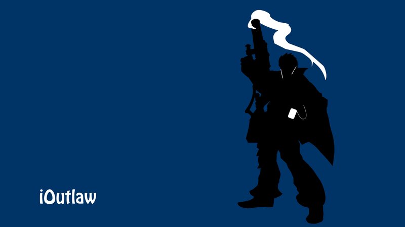 Silhouette of a Soldier — Blue