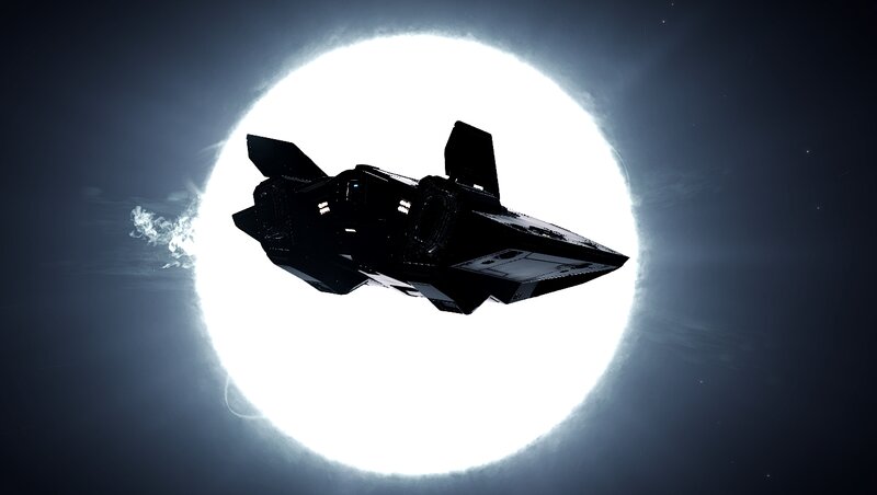 Silhouette of a Spaceship — Black