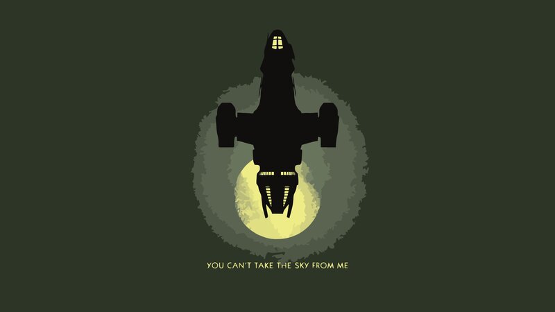 Silhouette of a Spaceship — Dark Green