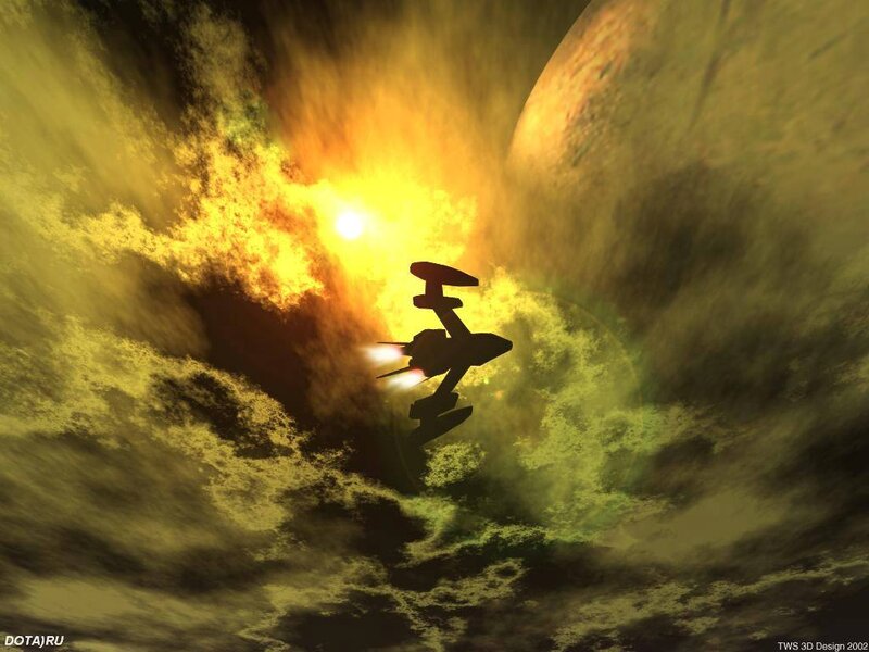Silhouette of a Spaceship