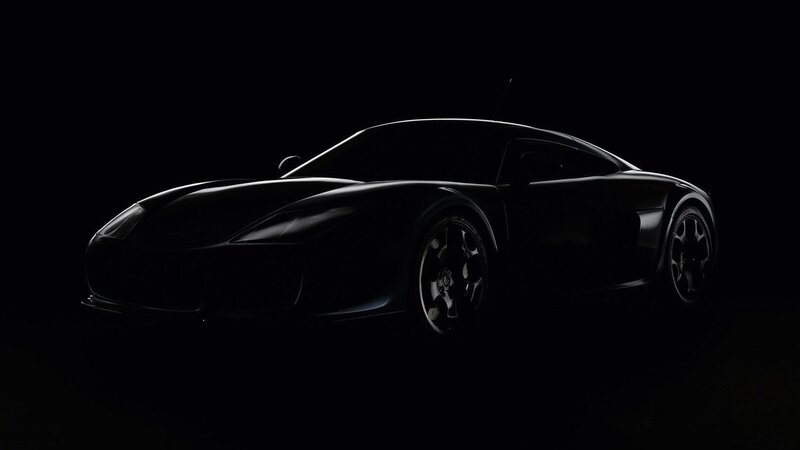 Silhouette of a Sports Car — Black, Dramatic
