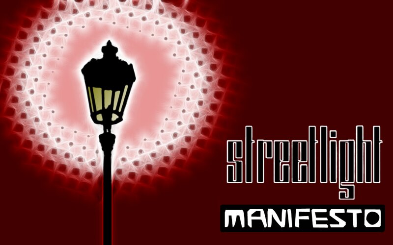 Silhouette of a Street Lamp — Red, Dramatic
