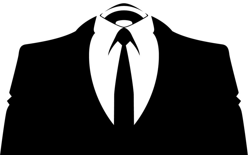 silhouette of a suit