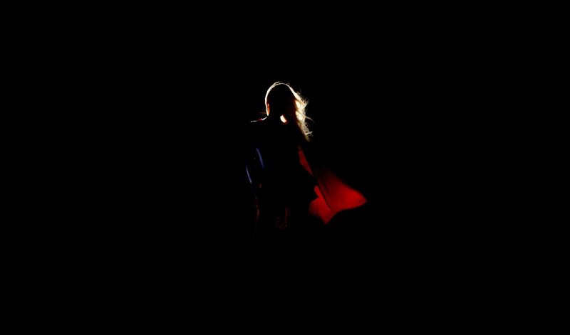 silhouette of a superhero