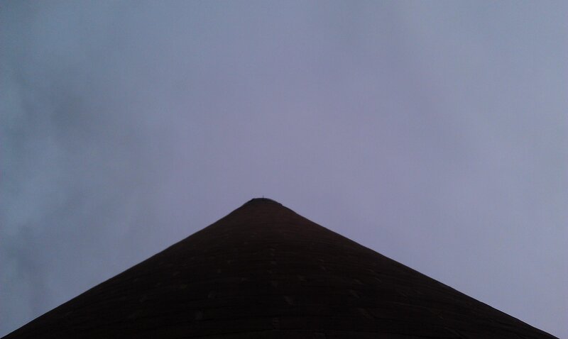 Silhouette of a Tall Chimney
