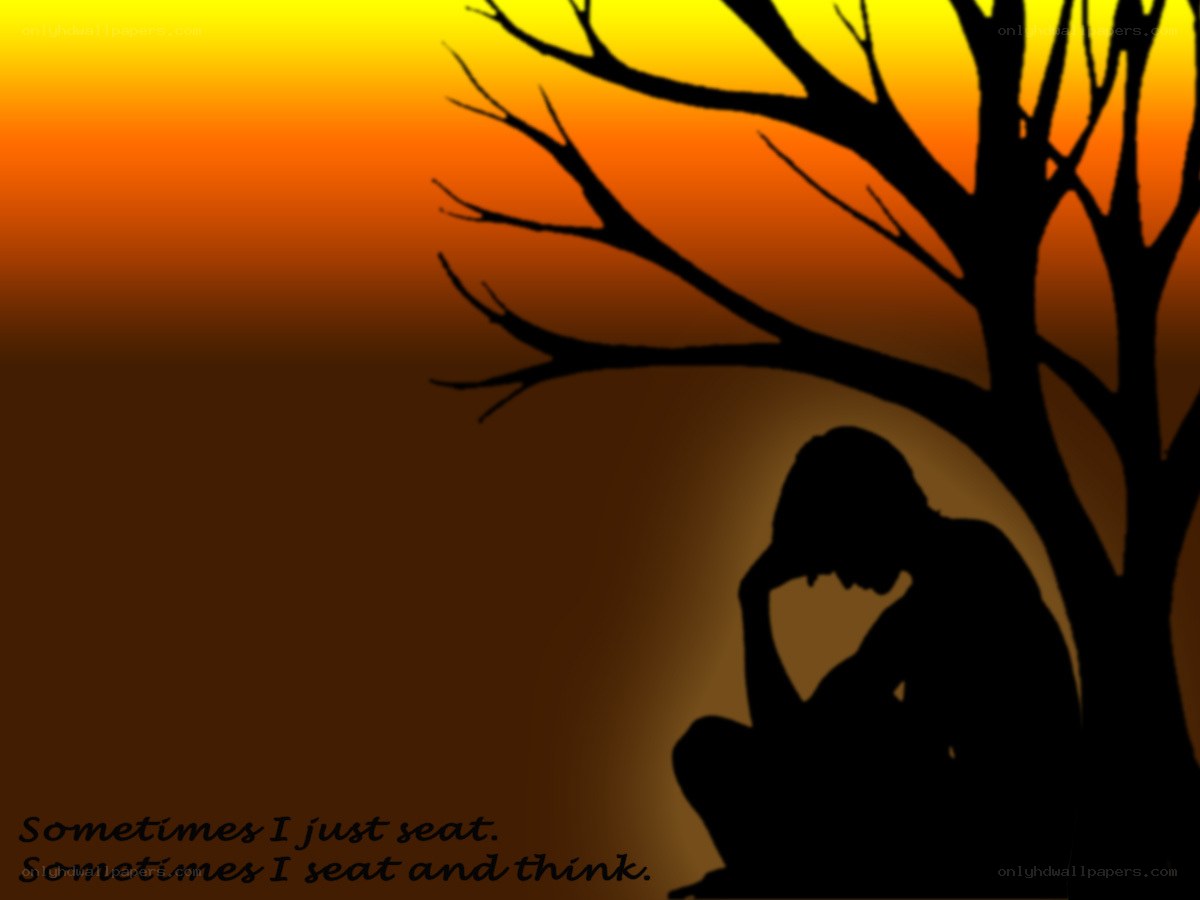 Silhouette of a thinker