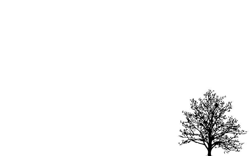 Silhouette of a Tree — Black, Minimalist