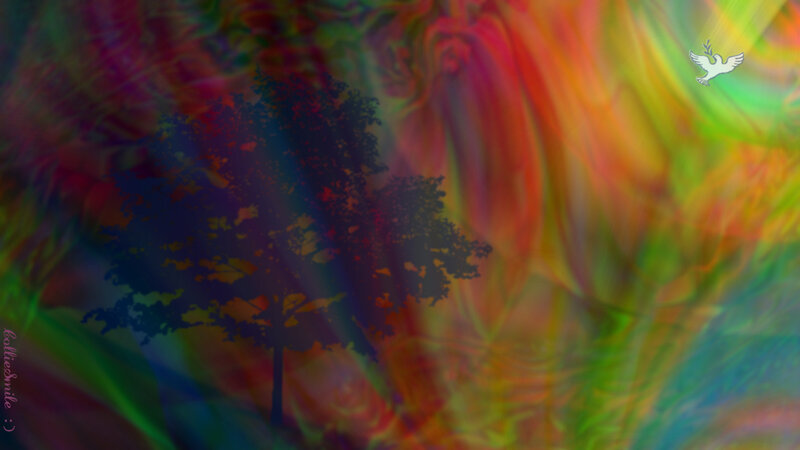 Silhouette of a Tree — Green, Vibrant
