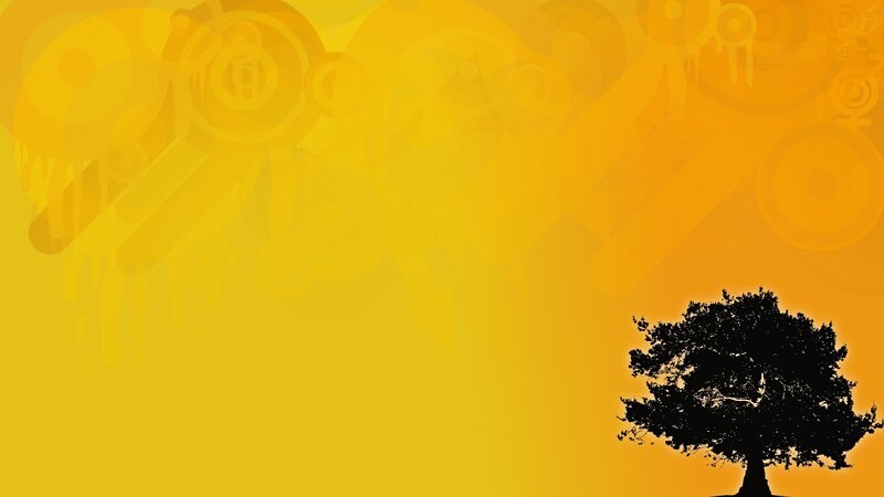 Silhouette of a Tree — Yellow, Calm
