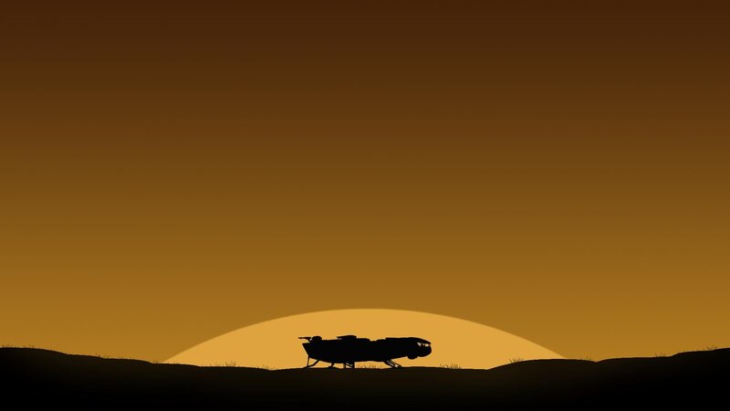 Silhouette of a Vehicle — Orange