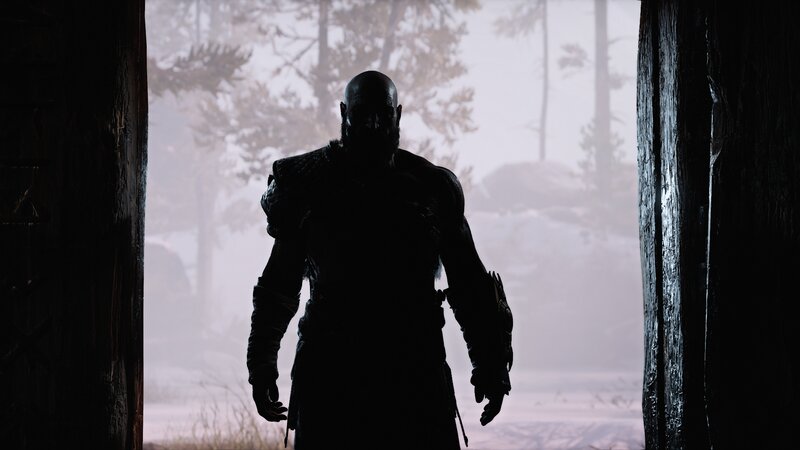 Silhouette of a Warrior — Black, Dramatic, Winter