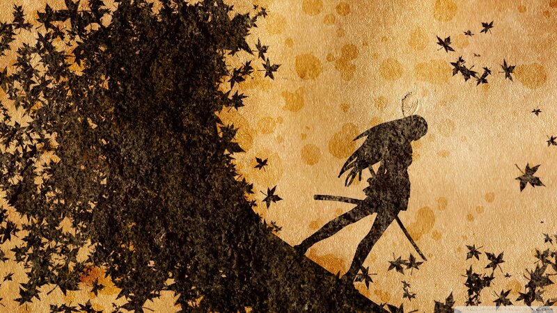 Silhouette of a Warrior — Brown, Dramatic