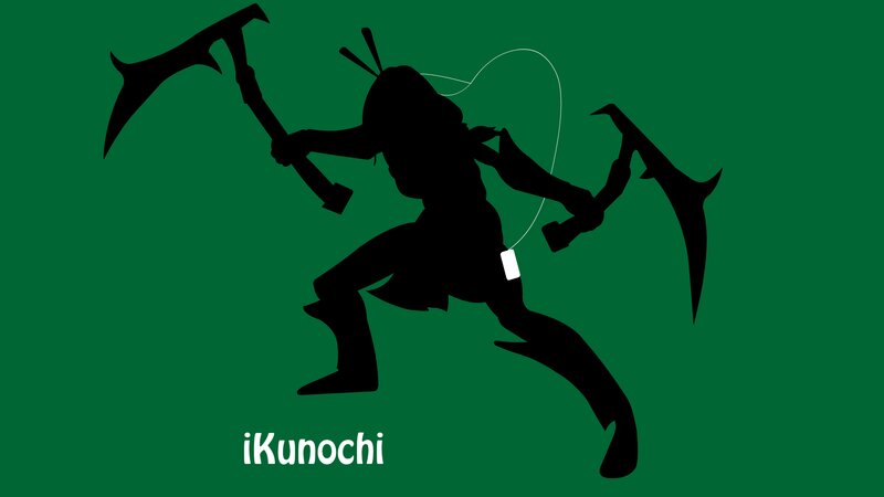 Silhouette of a Warrior — Green, Dramatic