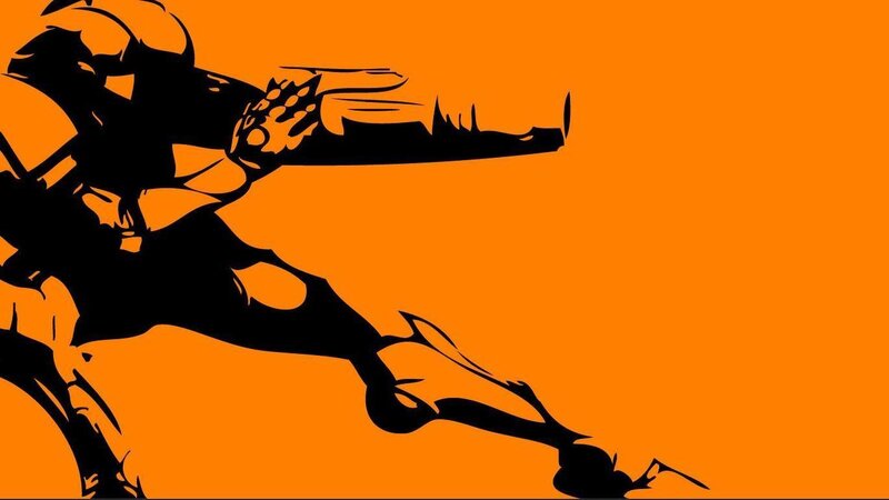 silhouette of a warrior in action