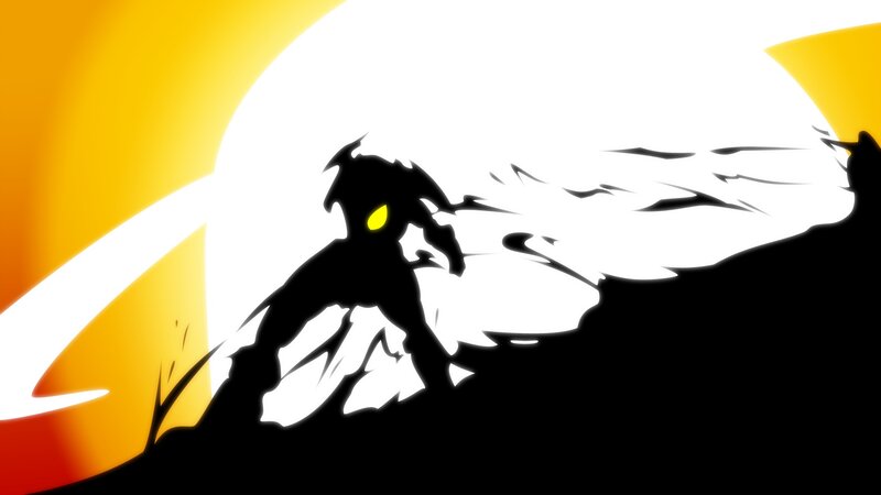 silhouette of a warrior in sunlight